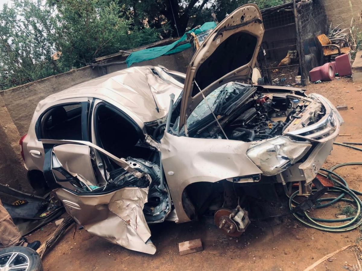 Toyota Etios before collision repair